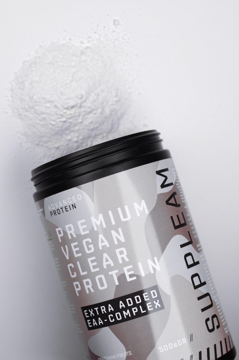 clear vegan protein powder product