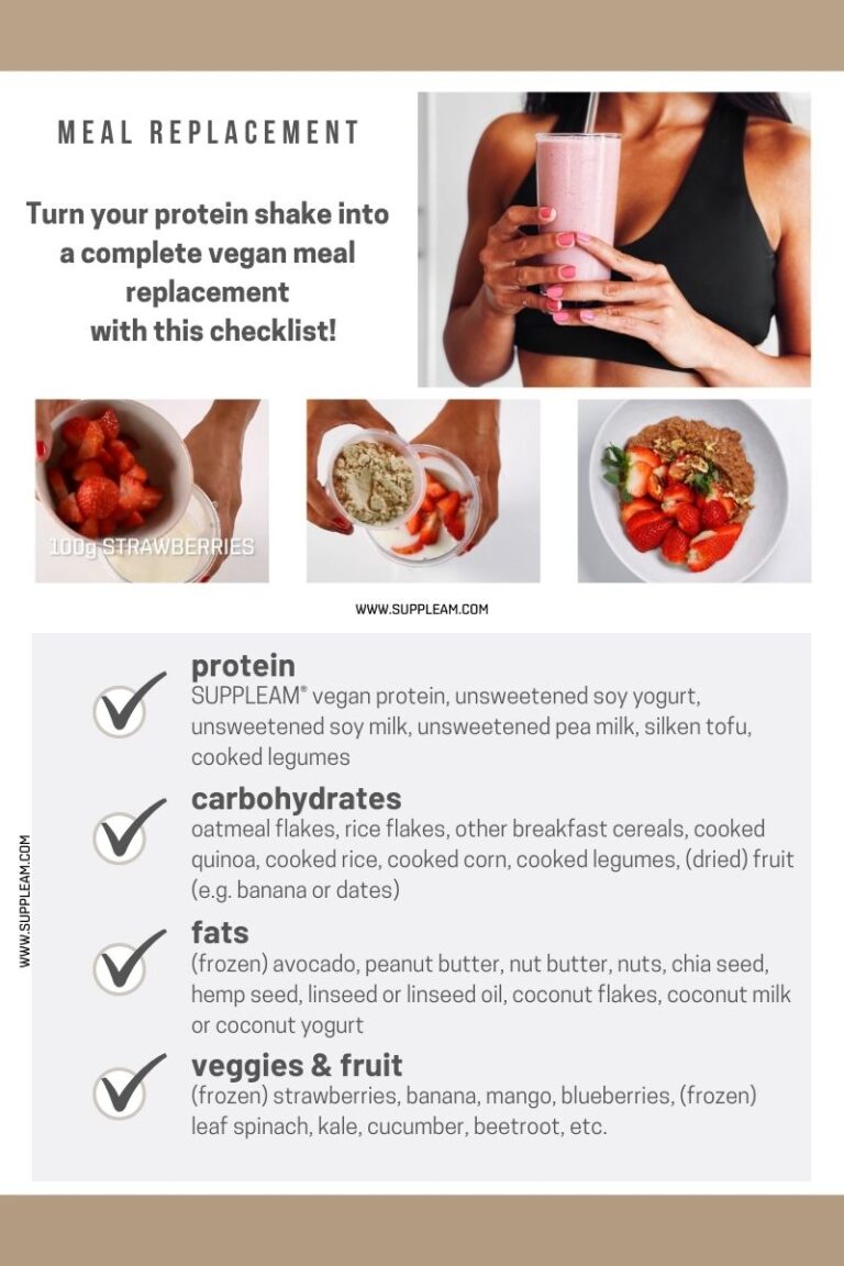vegan diet shake checklist
