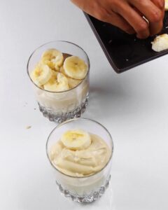 vegan proteine yoghurt in banaansmaak